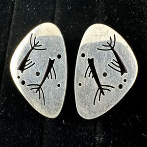 TAXCO LOS CASTILLO Sterling Silver Screwback Earrings MEXICO 146